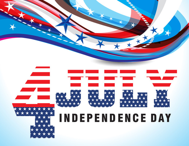 4th of july wave background  - Vector, imagen