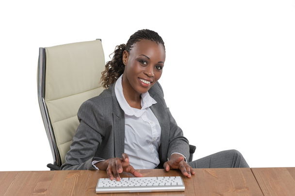 Business woman working at desk - Foto, imagen