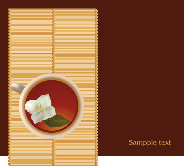 Чай с жасмином
 - Вектор,изображение