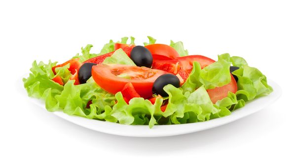 Porción de ensalada de verduras
 - Foto, Imagen