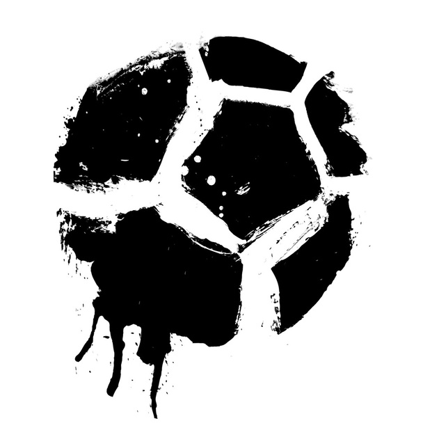 Grunge soccer ball - Vector, Image