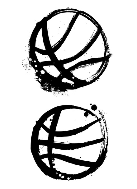 Grunge-Basketball - Vektor, Bild