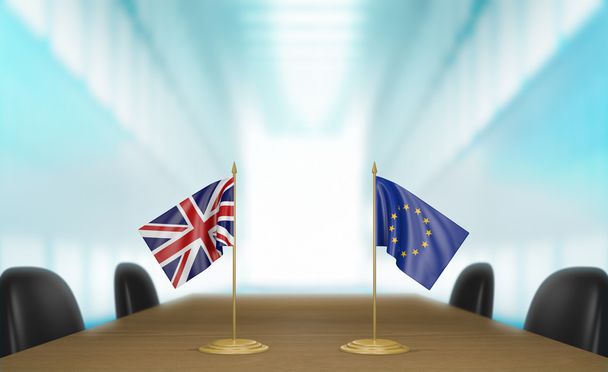Vereinigtes Königreich und Europäische Union Beziehungen und Handelsabkommen Gespräche - Foto, Bild