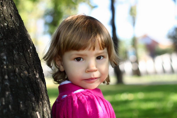 Little girl in summer park - Zdjęcie, obraz