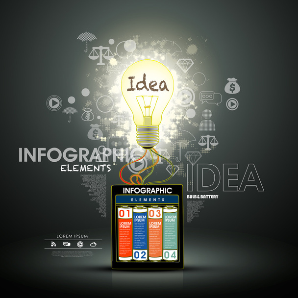 modernes Design kreativer Infografik-Elemente - Vektor, Bild
