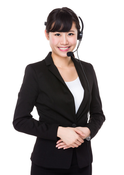 asian female call center operator - Photo, Image