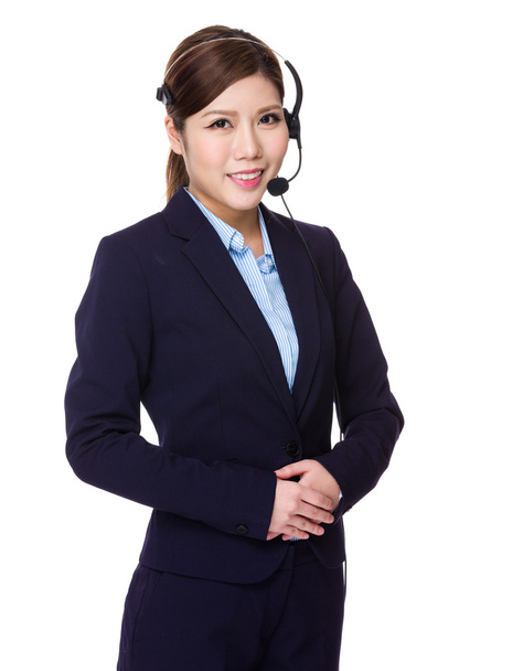 Asyalı kadın müşteri hizmetleri operatör - Fotoğraf, Görsel