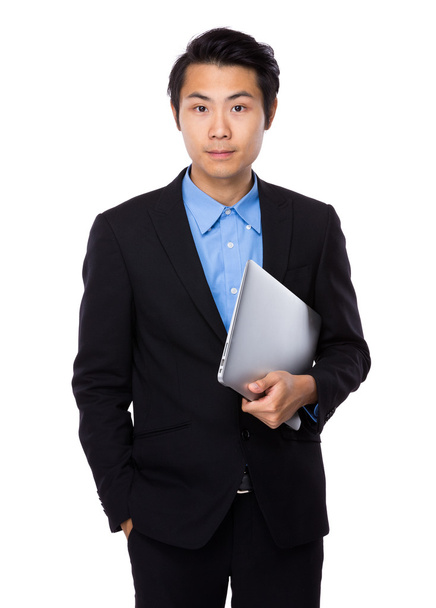 азіатський красивий бізнесмен в чорному костюмі
 - Фото, зображення