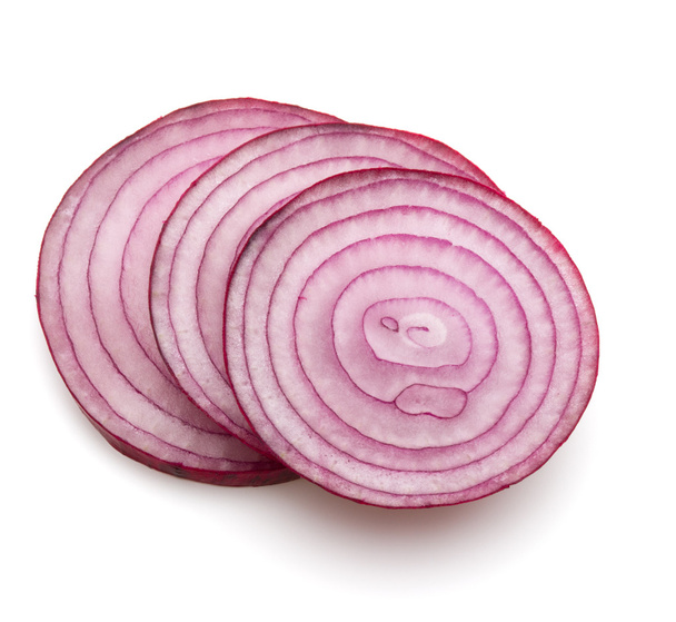 Sliced red onion rings - Foto, imagen