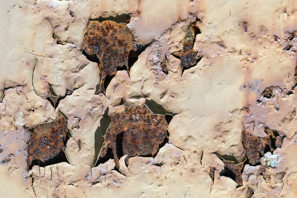 Rusty metalen met schilferen verf - Foto, afbeelding