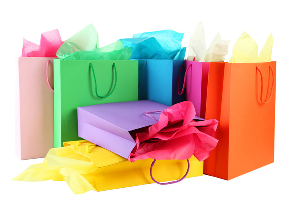 Colorful shopping bags - Фото, изображение