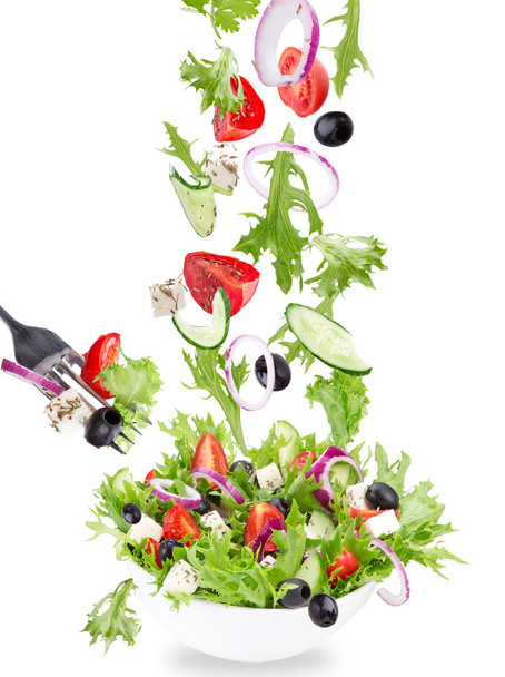 Kase üzerinde taze sağlıklı salata - Fotoğraf, Görsel