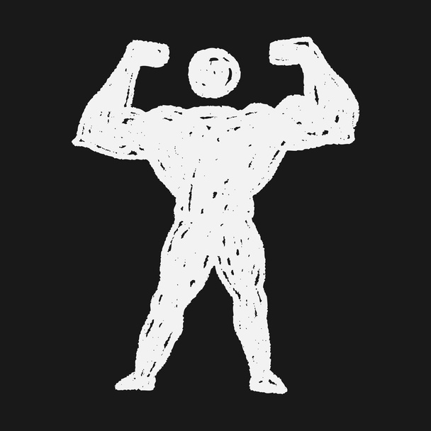 сильні м'язи doodle
 - Вектор, зображення