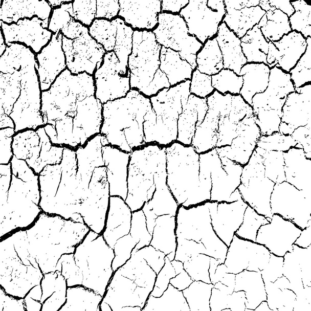 cracked clay ground into the dry season.  - Vector, Image