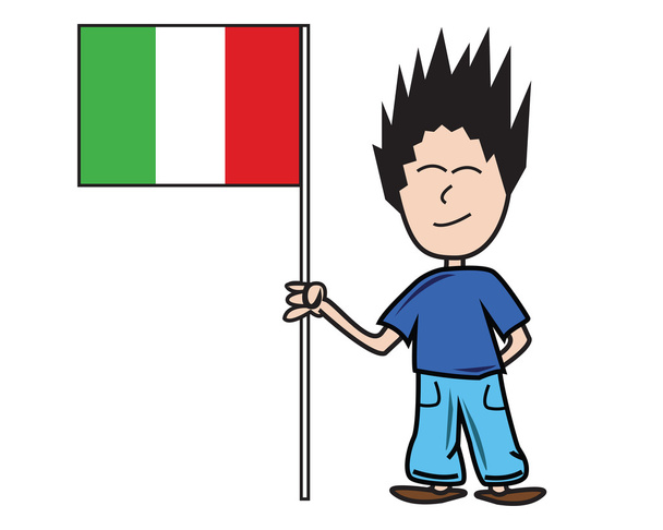 ιταλική σημαία - Διάνυσμα, εικόνα