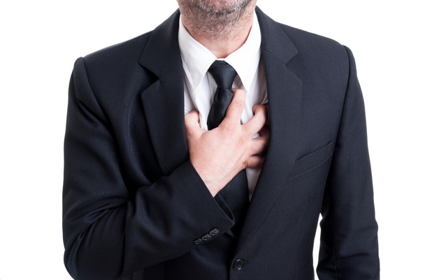 Manager oder Banker mit Herzinfarkt - Foto, Bild