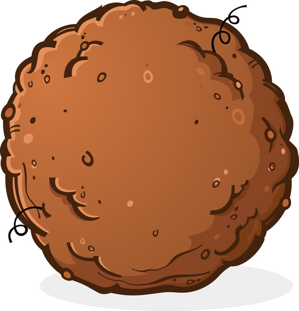 Ball of Dirt or Poop Cartoon - Vector, Image