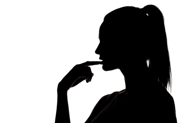 silhouette of a lady - Photo, Image