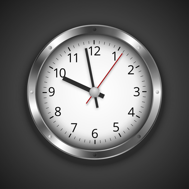 Clock on dark - Διάνυσμα, εικόνα
