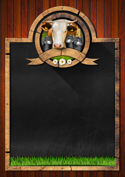 Blackboard for Dairy Products - Photo, Image