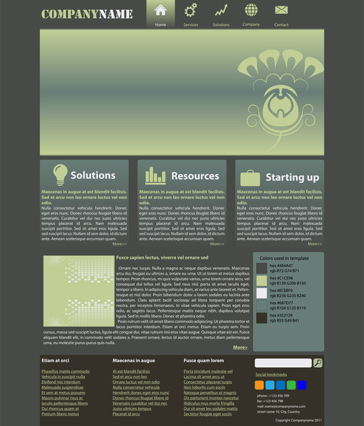 Editable vector web layout - Vektor, obrázek