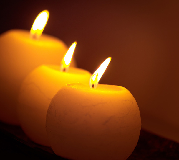 Candles light background. - Foto, afbeelding