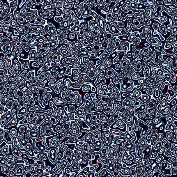 Soyut fraktal mavi marbleized psychedelic plazma - Fotoğraf, Görsel