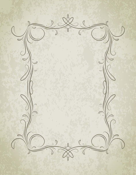 Old frame on grunge style background - Vector, afbeelding