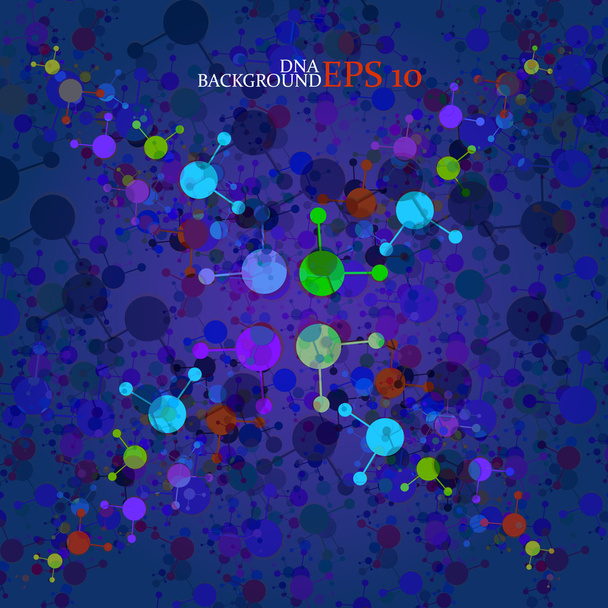 Colorful molecule DNA. Abstract background. Vector illustration. Eps10 - Вектор, зображення