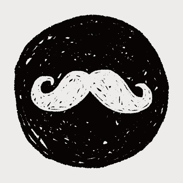 hipster  beard doodle - Vector, Image