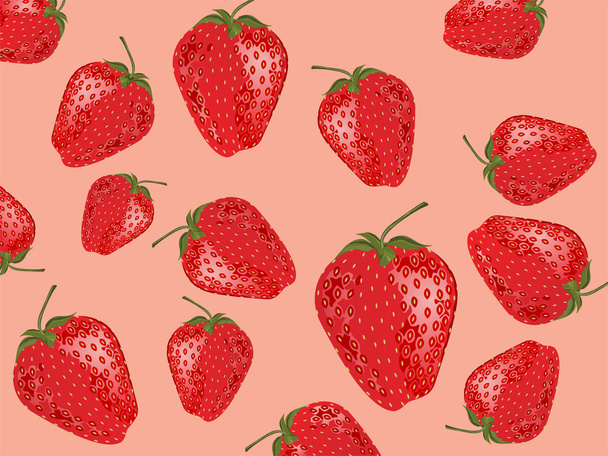Strawberries - Διάνυσμα, εικόνα