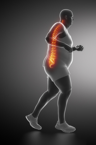 τζόκινγκ άνθρωπος με πόνο στην πλάτη - Φωτογραφία, εικόνα