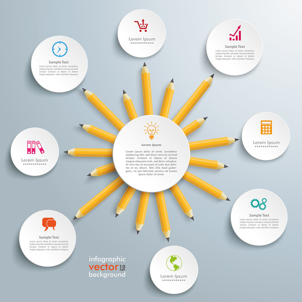 Sun Circles Infographic - Вектор,изображение