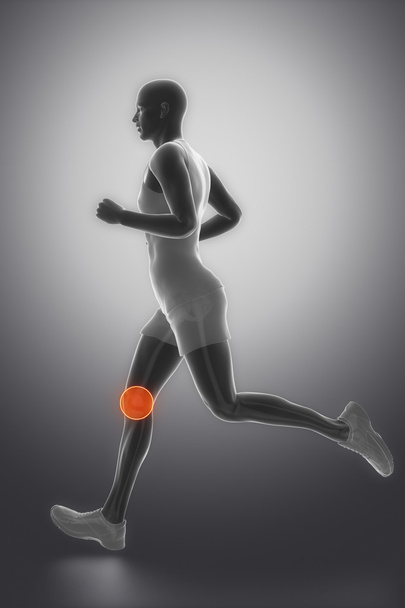 Běžící muž s Zaostřeno na koleno - Fotografie, Obrázek