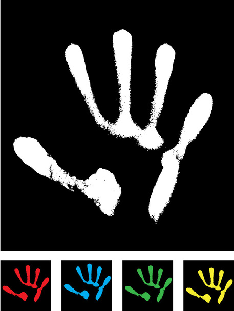 Impressão da mão
 - Vetor, Imagem