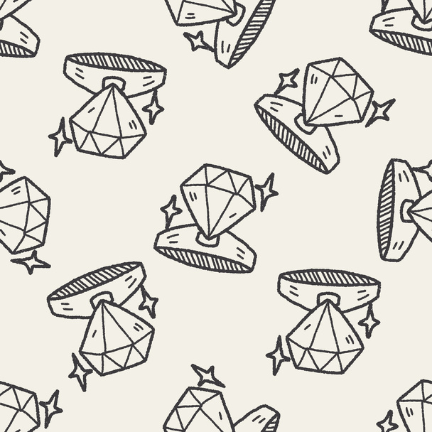 ring doodle seamless pattern background - Vetor, Imagem