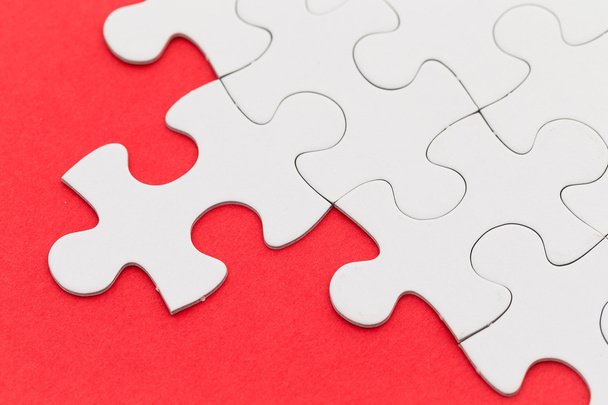Plain white jigsaw puzzle - Foto, imagen