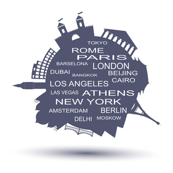 Logo de la agencia de viajes. Ilustración vectorial
 - Vector, imagen