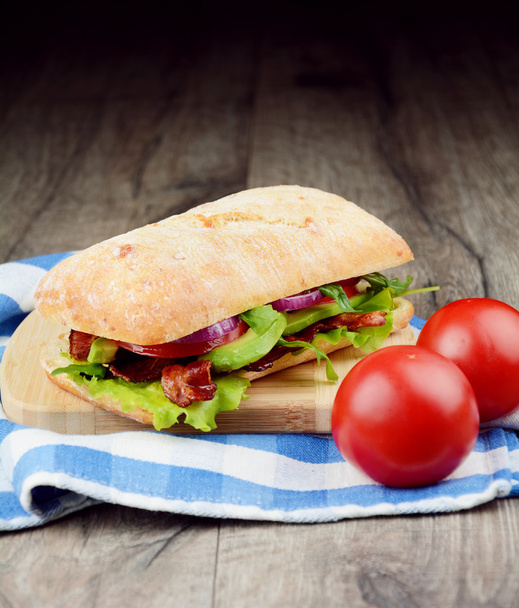 Homemade tasty sandwich - Фото, изображение