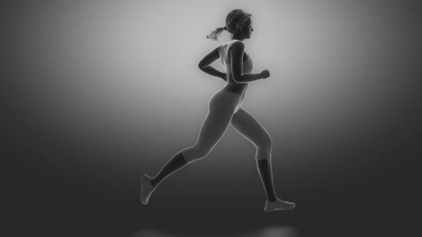 Běžící žena ve smyčce - Záběry, video
