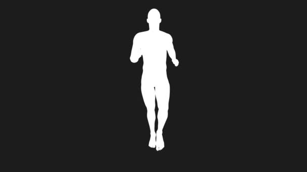 Juokseva mies toiminnassa
 - Materiaali, video