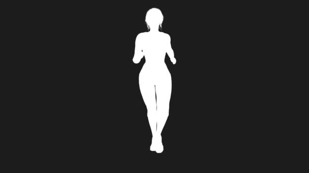 Laufende Frau in Schleife - Filmmaterial, Video
