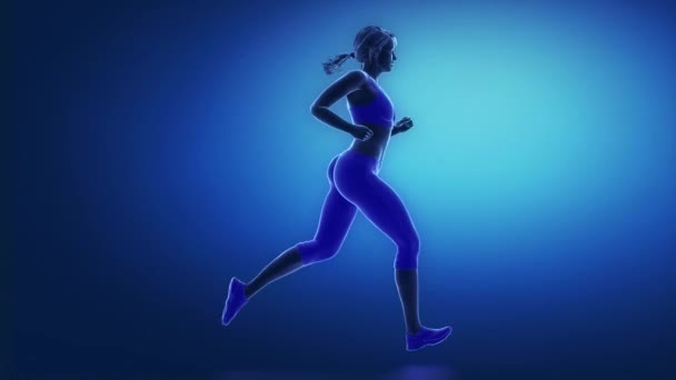 Woman running in loop - Footage, Video