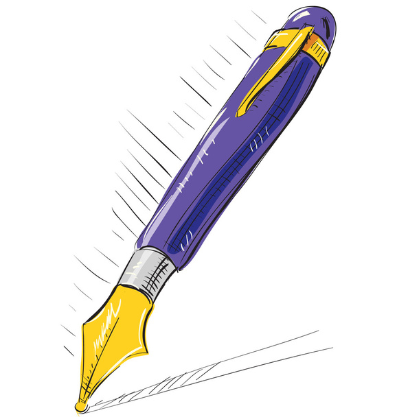 Ink pen - Wektor, obraz