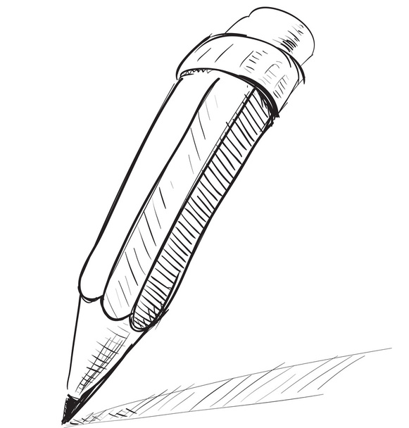 Pencil sketch - Vetor, Imagem