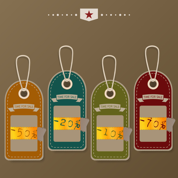 collection of sale tags. Vector illustration - Vector, Imagen