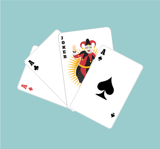Ilustración plana de tarjetas de juego vectorial
 - Vector, Imagen