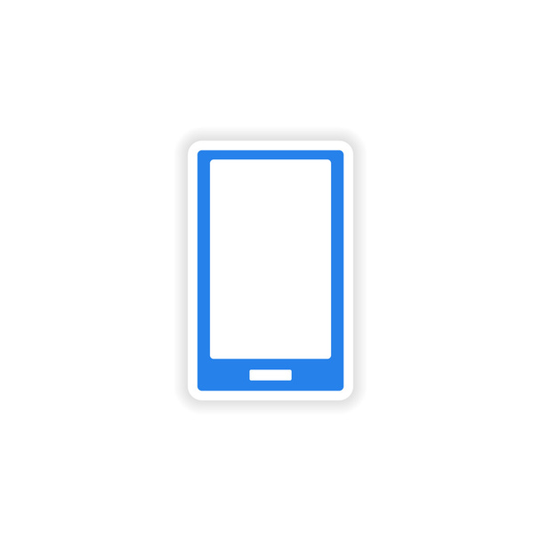 іконка наклейка реалістичний дизайн на папері мобільного телефону
 - Вектор, зображення
