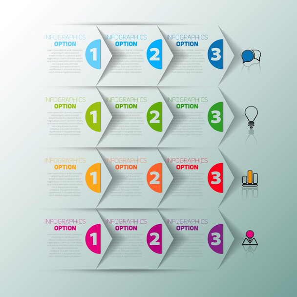 Set of infographics versions - Vektor, Bild