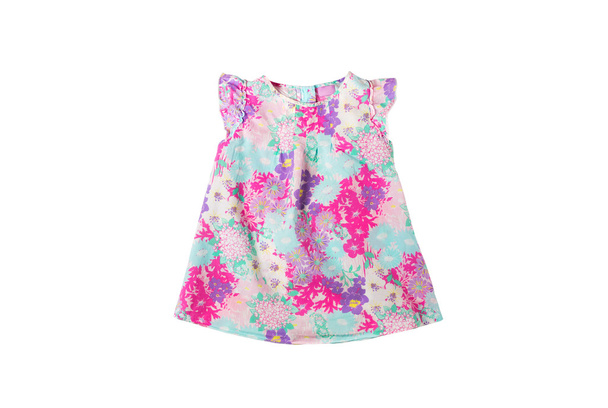 Яркая разноцветная разноцветная разноцветная блузка маленькой девочки
 - Фото, изображение